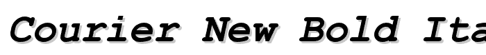 Courier New Bold Italic font